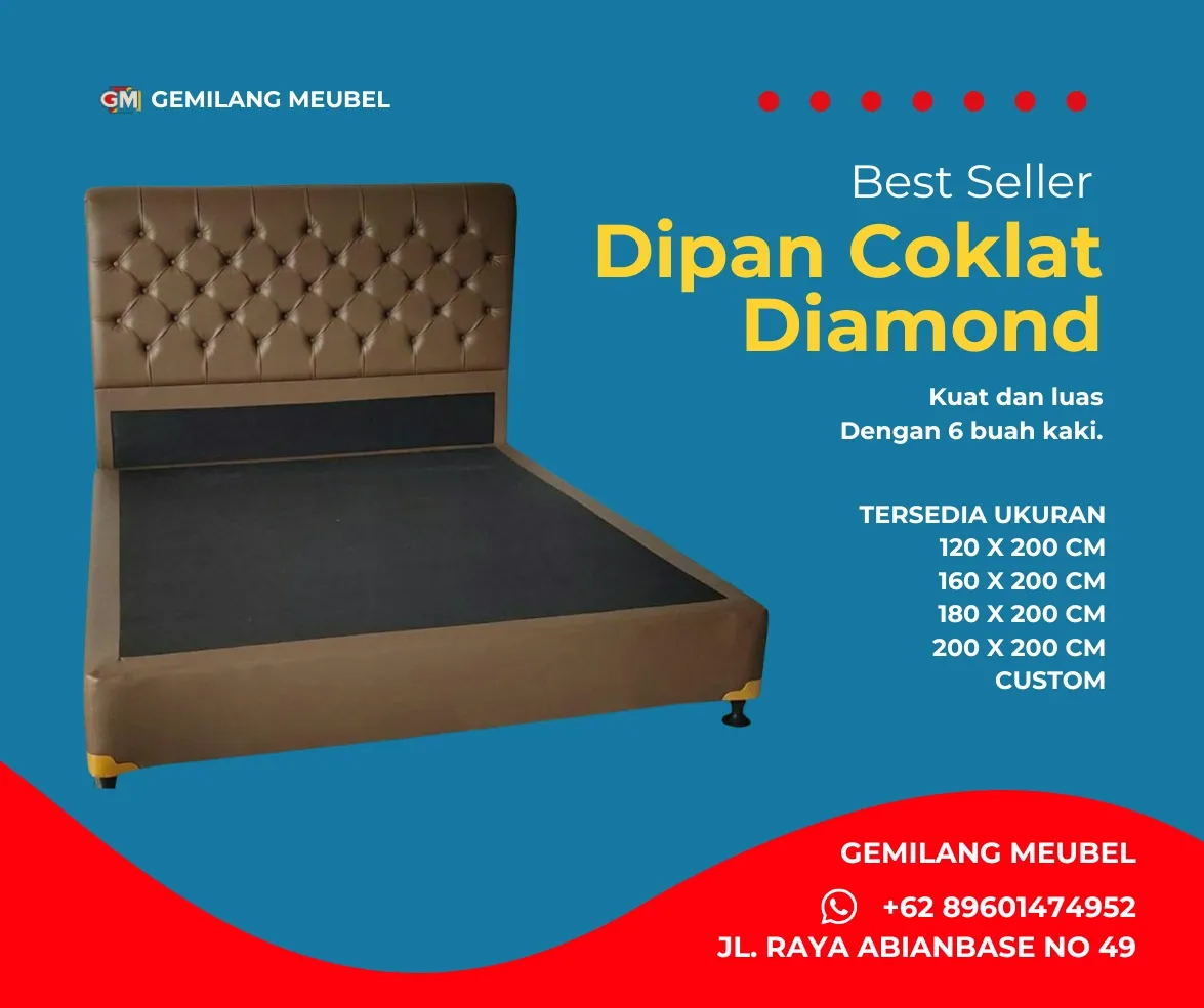 Harga Dipan Coklat Diamond di Gemilang Meubel Bali