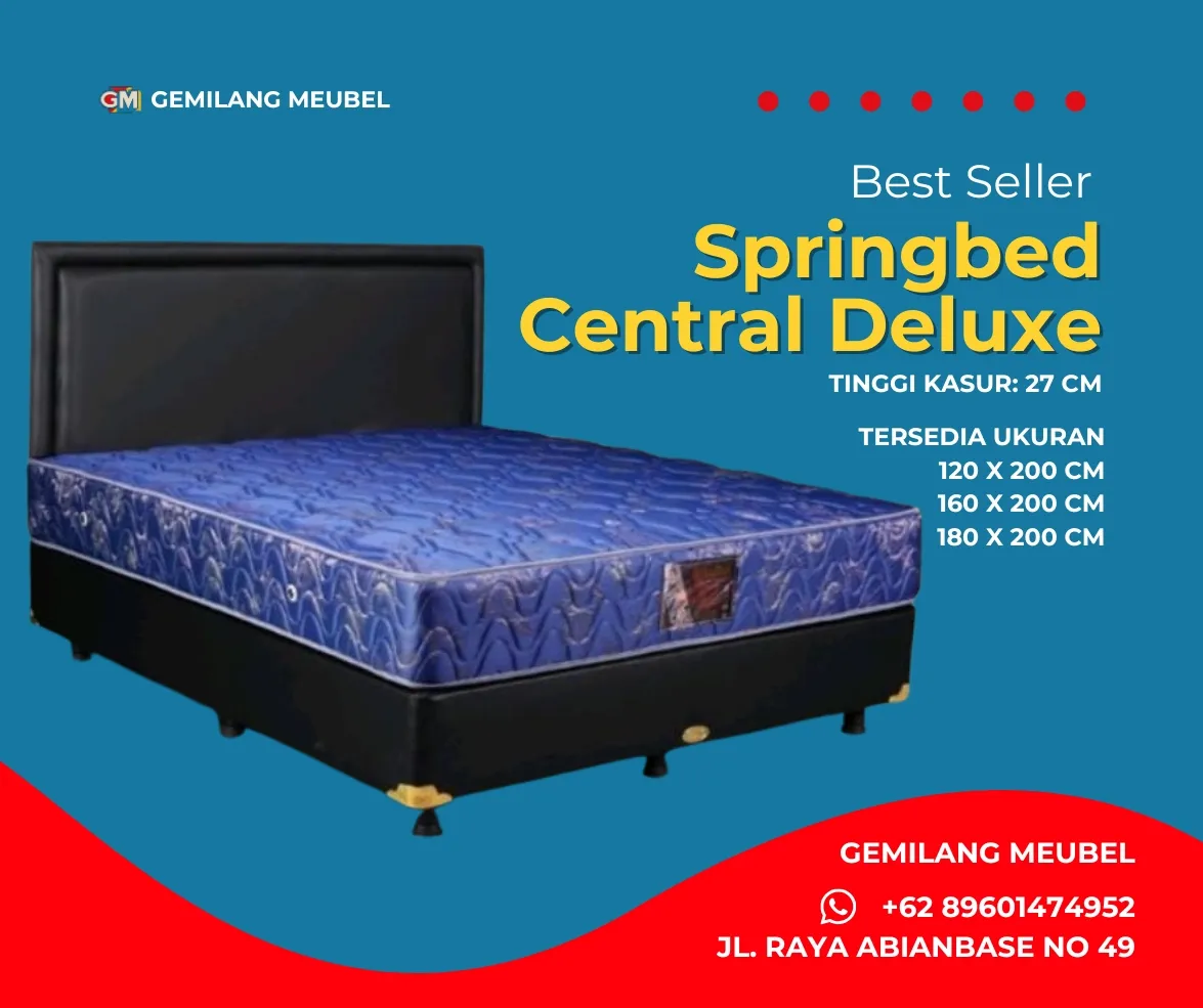 Harga Springbed Central Deluxe di Gemilang Meubel Bali