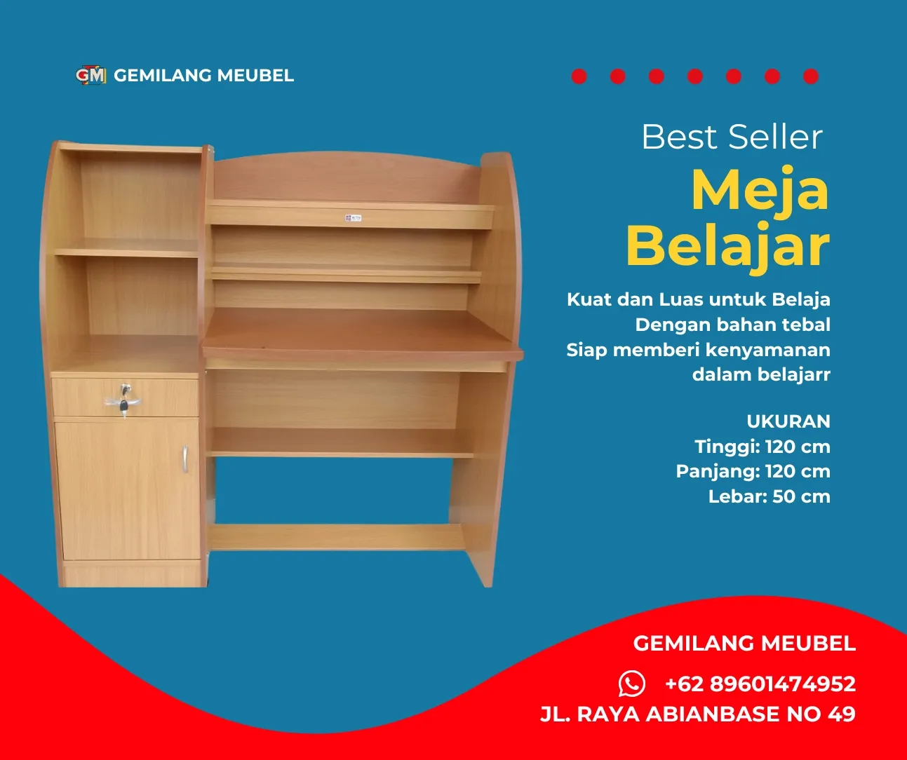 Harga Meja Belajar di Gemilang Meubel Bali